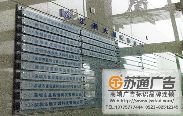 商场写字楼索引牌定制加工